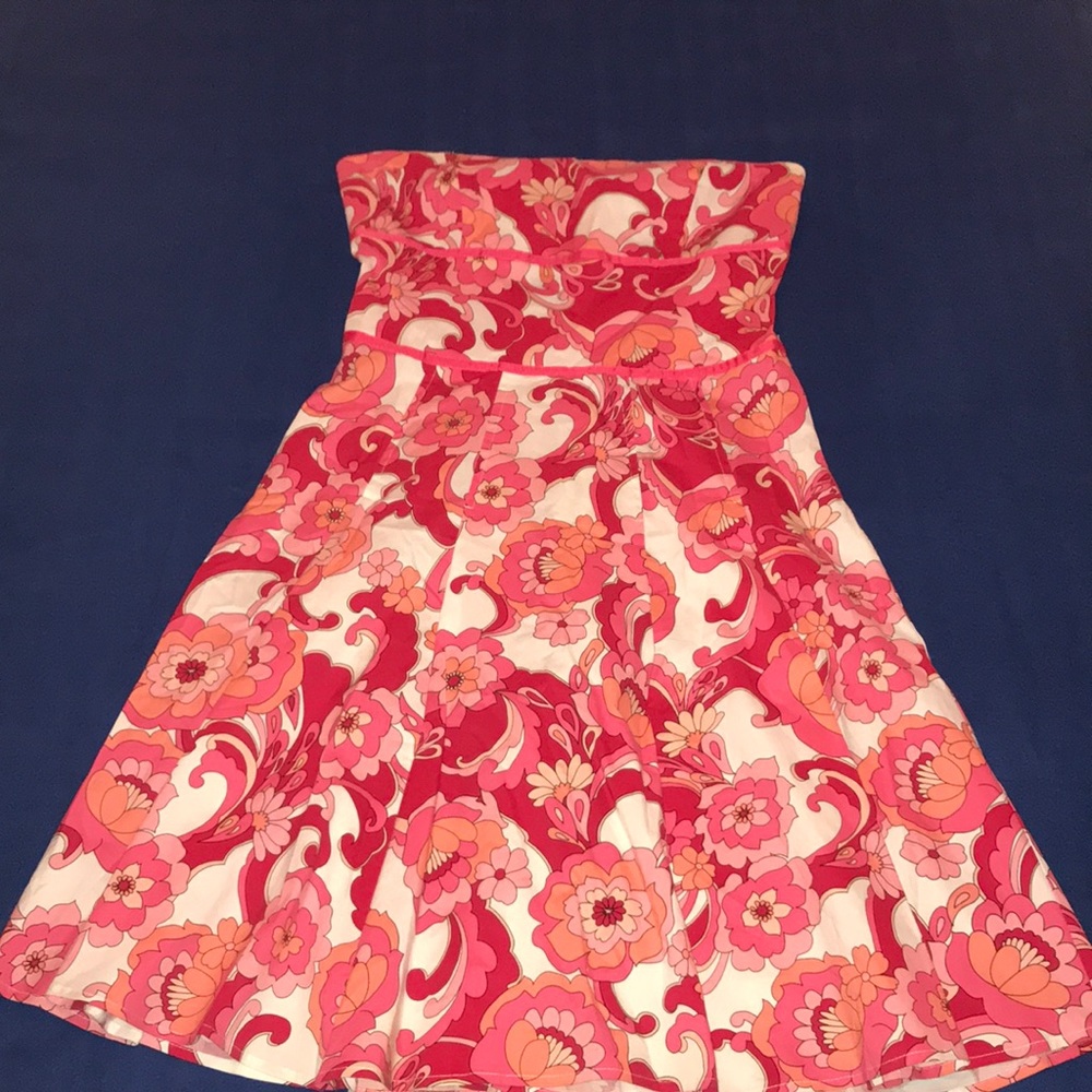 Strapless Floral Fitted Sundress